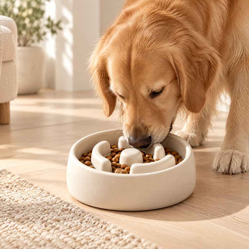 Northaliq™ Ceramic Slow Feeder Dog Bowl