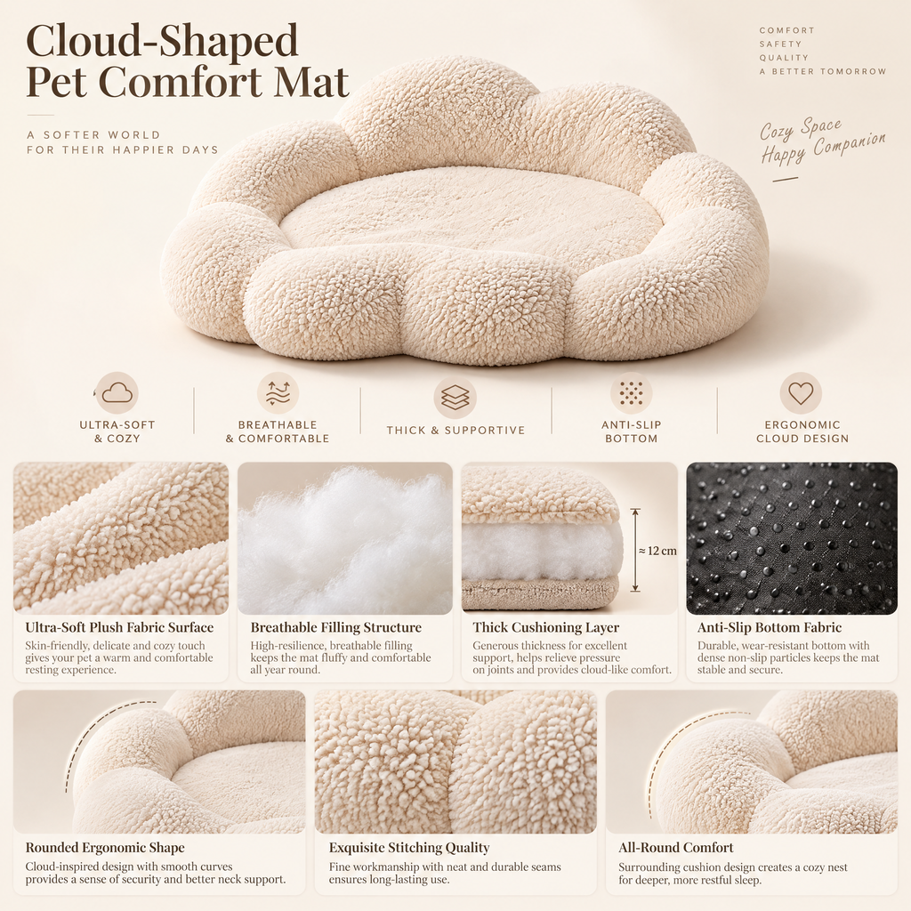 Northaliq™ Cozy Plush Donut Pet Bed