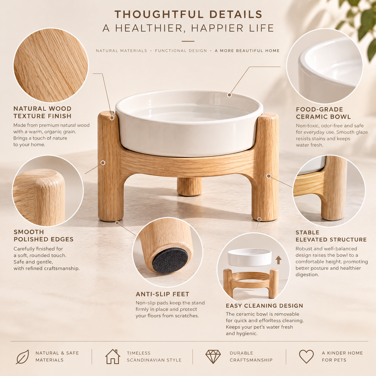 Northaliq™ Elevated Ceramic Pet Bowl