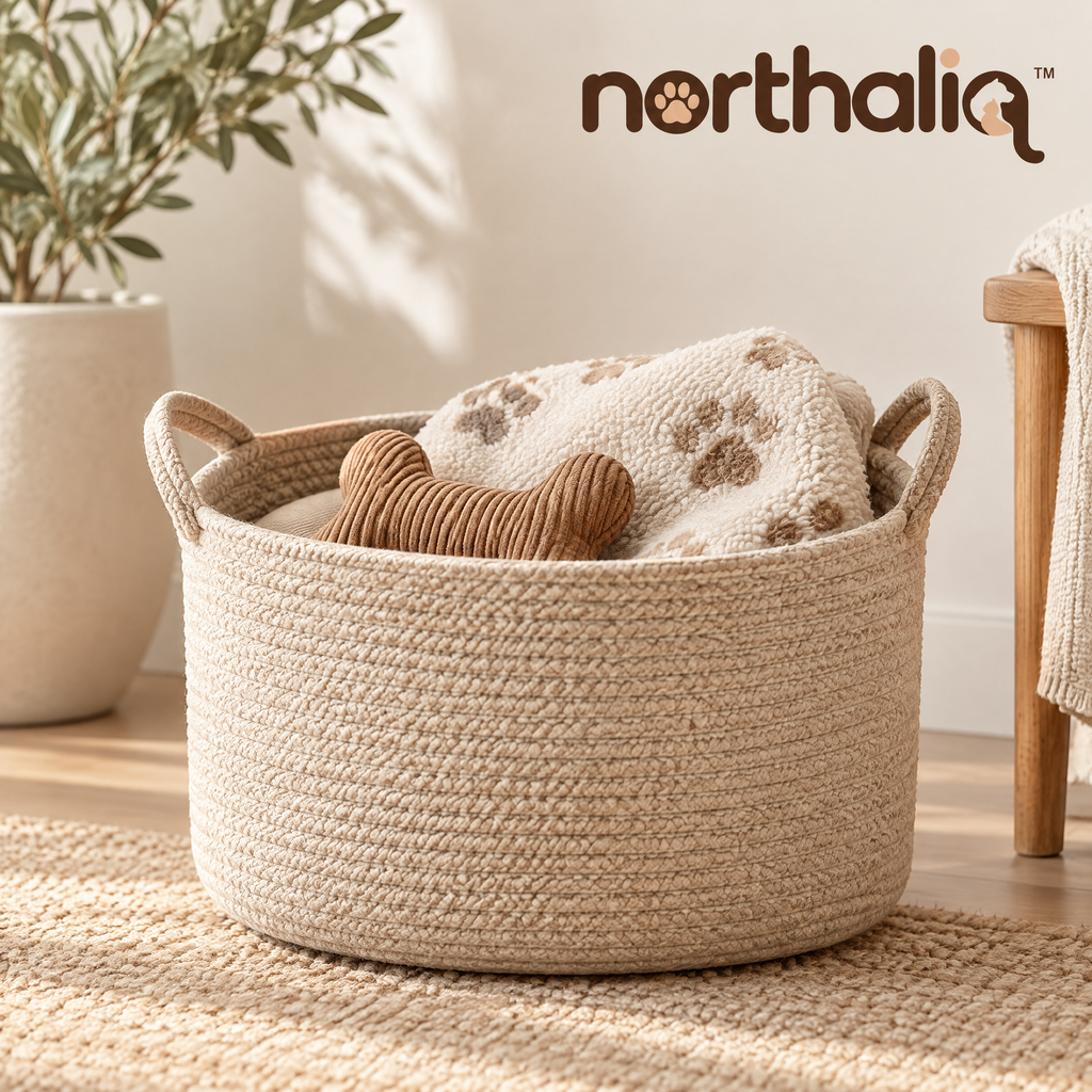 Northaliq™ Woven Pet Essentials Storage Basket