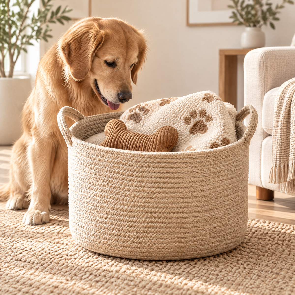 Northaliq™ Woven Pet Essentials Storage Basket
