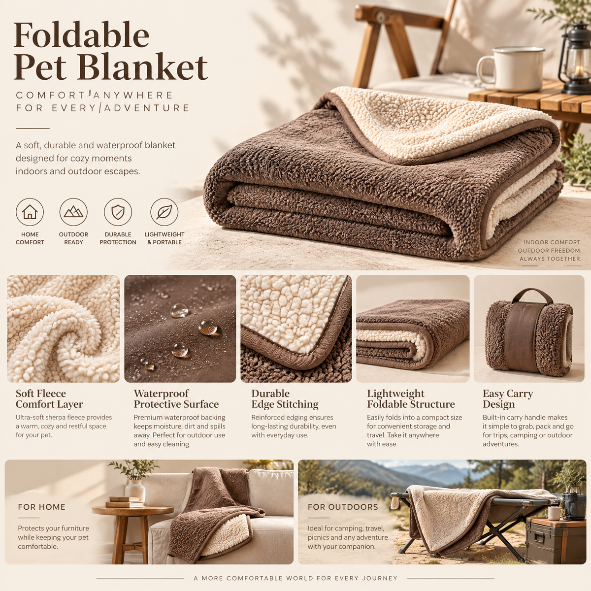 Northaliq™ Reversible Sherpa Pet Blanket