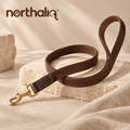 Northaliq™ Classic Brown Leather Dog Leash