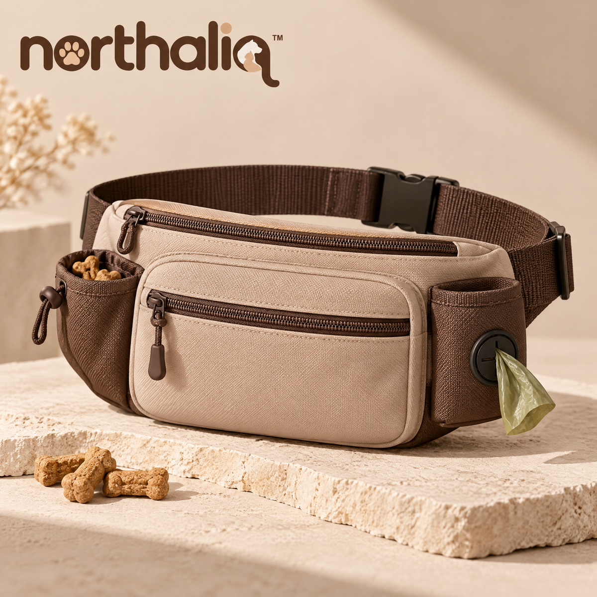 Northaliq™ Hands-Free Dog Walking Waist Bag
