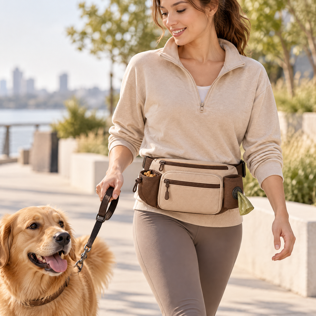 Northaliq™ Hands-Free Dog Walking Waist Bag