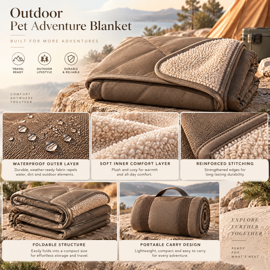 Northaliq™ Cozy Quilted Pet Travel Blanket